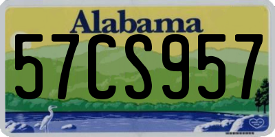 AL license plate 57CS957