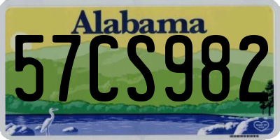 AL license plate 57CS982
