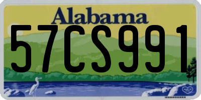 AL license plate 57CS991