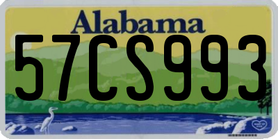 AL license plate 57CS993