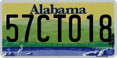 AL license plate 57CT018