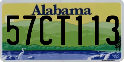 AL license plate 57CT113