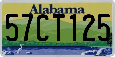 AL license plate 57CT125