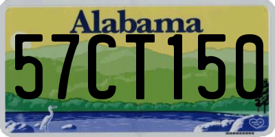 AL license plate 57CT150