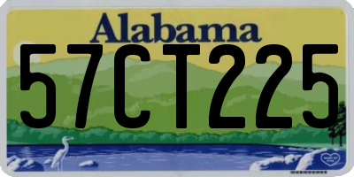 AL license plate 57CT225