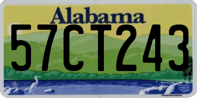 AL license plate 57CT243