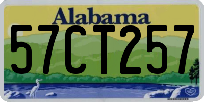 AL license plate 57CT257