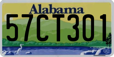 AL license plate 57CT301