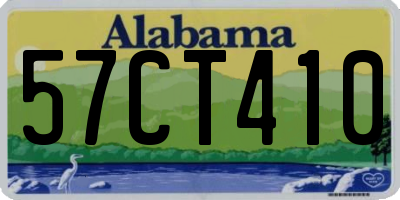 AL license plate 57CT410