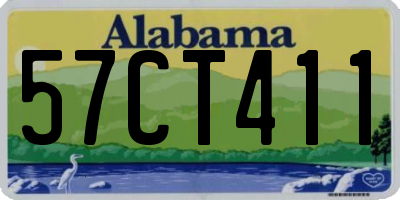 AL license plate 57CT411