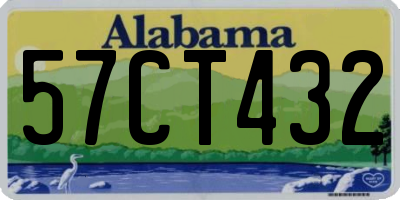 AL license plate 57CT432