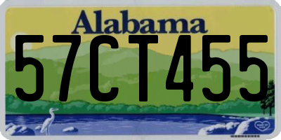 AL license plate 57CT455