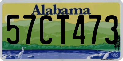AL license plate 57CT473