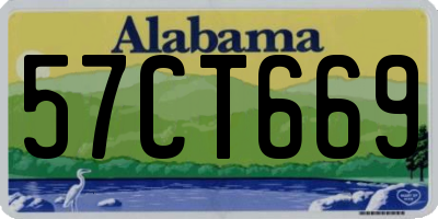 AL license plate 57CT669