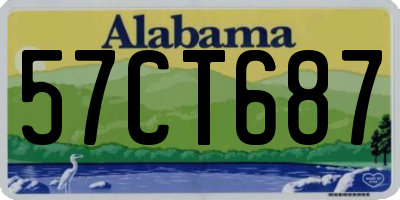 AL license plate 57CT687