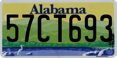 AL license plate 57CT693