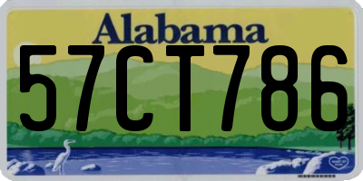 AL license plate 57CT786