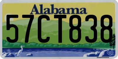AL license plate 57CT838