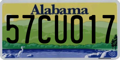 AL license plate 57CU017