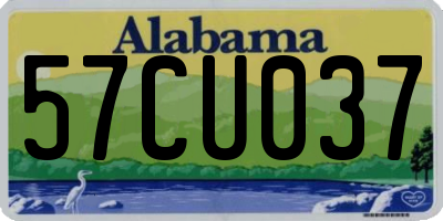AL license plate 57CU037