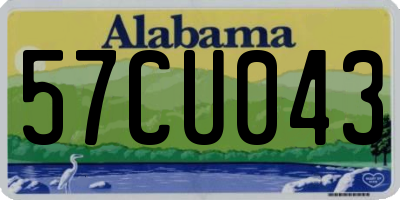 AL license plate 57CU043