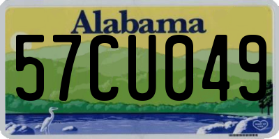 AL license plate 57CU049