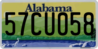 AL license plate 57CU058