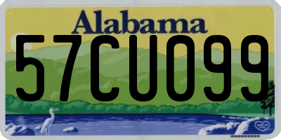 AL license plate 57CU099