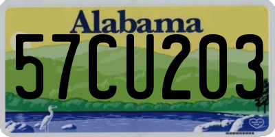 AL license plate 57CU203