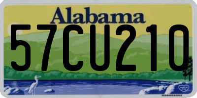 AL license plate 57CU210