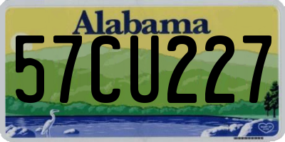 AL license plate 57CU227
