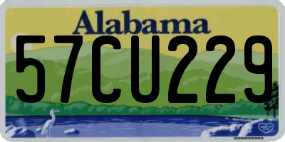 AL license plate 57CU229