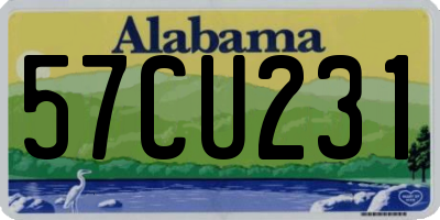 AL license plate 57CU231