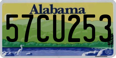 AL license plate 57CU253