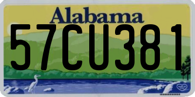 AL license plate 57CU381