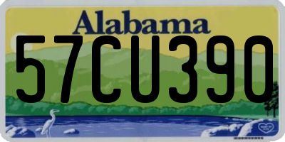 AL license plate 57CU390
