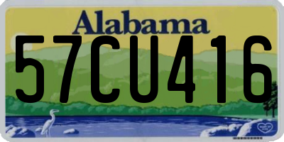 AL license plate 57CU416