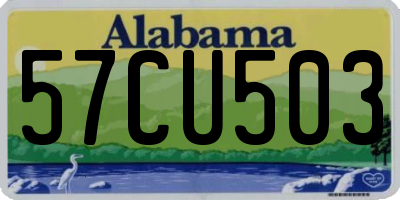 AL license plate 57CU503
