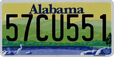 AL license plate 57CU551