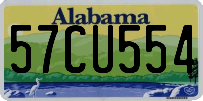 AL license plate 57CU554