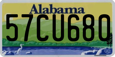 AL license plate 57CU680