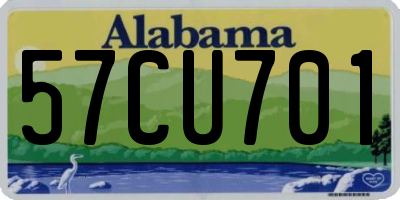 AL license plate 57CU701