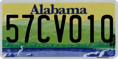 AL license plate 57CV010
