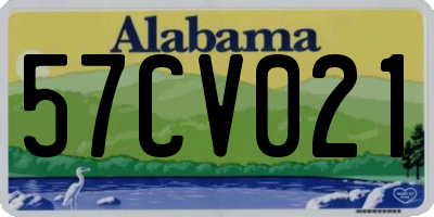 AL license plate 57CV021