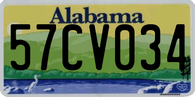 AL license plate 57CV034