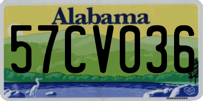 AL license plate 57CV036