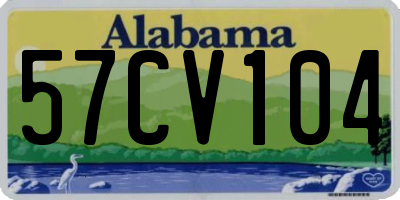 AL license plate 57CV104