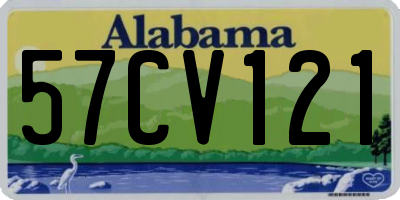 AL license plate 57CV121