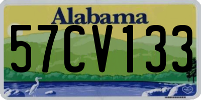 AL license plate 57CV133