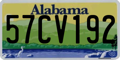 AL license plate 57CV192